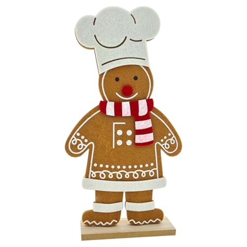 WB wohn trends Lebkuchen-Bäcker Figur Weihnachts-Deko, groß 30x16x4,5cm, Filz Holz braun weiß rot WB wohn trends Lebkuchen-Bäcker Figur Weihnachts-Deko, groß 30x16x4,5cm, Filz Holz braun weiß rot von WB wohn trends