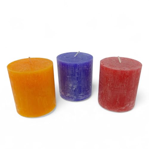 WB wohn trends Outdoor-Kerze, 3er Set rot lila orange, Rustik-Kerze h15cm x d13cm, Garten-Fackel Garten-Kerze Balkon Terrasse WB wohn trends Outdoor-Kerze, 3er Set rot lila orange, Rustik-Kerze h15cm x d13cm, Garten-Fackel Garten-Kerze Balkon Terrasse von WB wohn trends