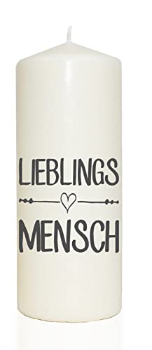 WB wohn trends Spruchkerze, Lieblingsmensch, grau, 20cm, 765g d8cm, Kerze mit Spruch, Brenndauer ca 70 Std WB wohn trends Spruchkerze, Lieblingsmensch, grau, 20cm, 765g d8cm, Kerze mit Spruch, Brenndauer ca 70 Std von WB wohn trends