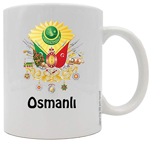 WB wohn trends Tasse mit beidseitigem Motiv ~ Wappen Osmanisches Reich Osmanlı ~ Farbe: weiß ~ Kaffee-Becher mit Motiv von WB wohn trends
