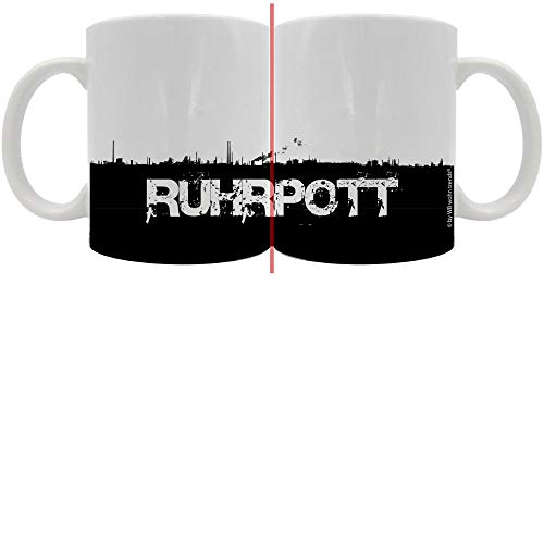 WB wohn trends Tasse mit rundum Motiv: Ruhrpott Skyline ~ Farbe: weiß ~ Kaffee-Becher mit Motiv WB wohn trends Tasse mit rundum Motiv: Ruhrpott Skyline ~ Farbe: weiß ~ Kaffee-Becher mit Motiv von WB wohn trends