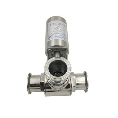 1-1/4 "Tri Clamp OD 50,5 MM Pneumatische Kugelhahn Drei-Wege-L-Typ Antrieb Einfachwirkend Edelstahl 304 von WBBAYDRFR