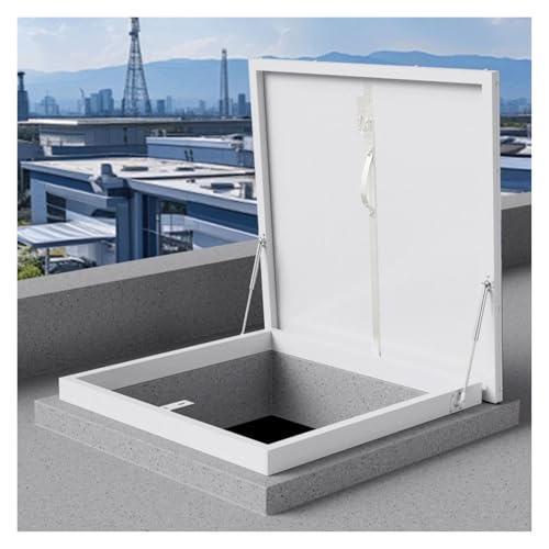 Aluminium Dachfenster Deckzugangsluke Abdeckung Abdichtung Diebstahlschutztür Aus Stahl Industriegebäude, Einkaufszentren(80x80cm/2.62x2.62ft) von WBBML