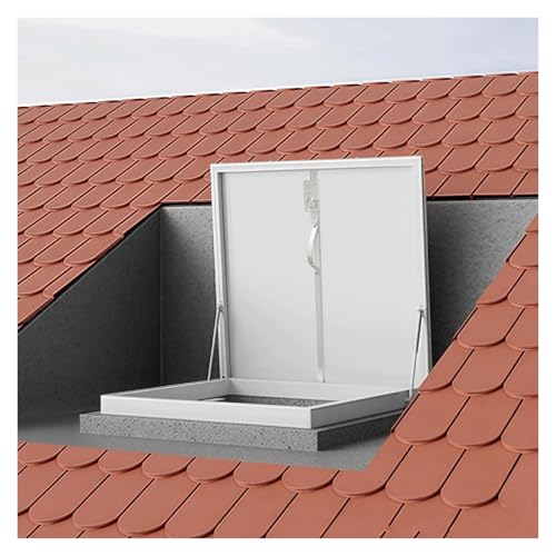 Ausstiegsdachfenster Deckzugangsluke Abdeckung Einbruchssicher Stahl Dachbodenlukendeckel Flure, Dachböden(65x65cm/2.13x2.13ft) von WBBML