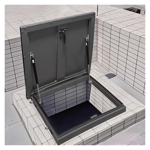Brunnenzugang Verzinkte Dachluke Hohe Tragfähigkeit Dachluke Deckzugangsluke Abdeckung Garagen Schachtabdeckungen(90x90cm/2.95x2.95ft) von WBBML