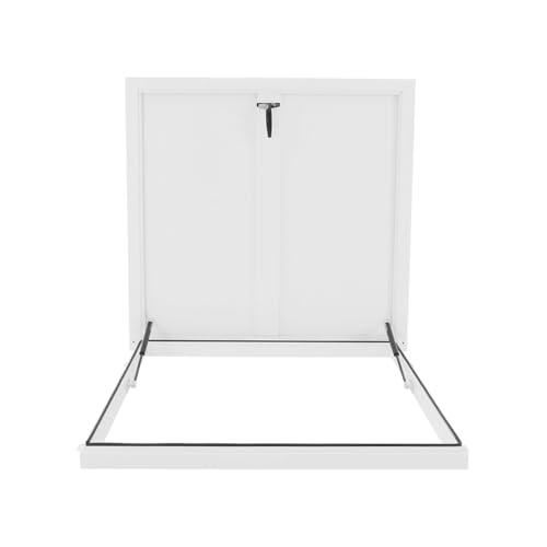 Dachbodenlukendeckel Aus Edelstahl Dachwartungsluke Leicht Öffnen und Schließen Flachdach Einstiegsluke Tür Dächer von Einkaufszentren(80x80cm/2.62x2.62ft) von WBBML