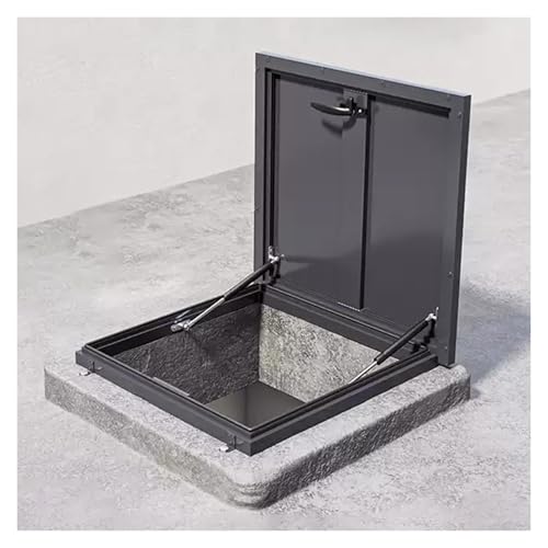 Dachluke Aus Verzinktem Pulverbeschichtetem Stahl Brunnenkopf Deckel Einfach zu Bedienen Sicherheitsausgang Keller Dach Feuerlöschleitungen(70x70cm/2.3x2.3ft) von WBBML