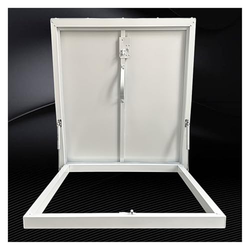 Dachluke Deckmontage Diebstahlschutztür Aus Stahl Weiß Dachwartungsluke Ideal für Dachböden und Fabrikgebäude(65x65cm/2.13x2.13ft) von WBBML