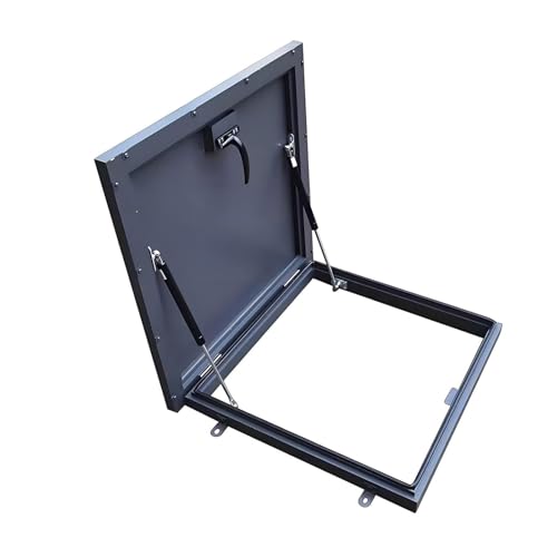 Dachluke aus Verzinktem mit Griffen Ausstiegsdachfenster Dachsicherheitstür Treppenhausabteile(80x80cm/2.62x2.62ft) von WBBML