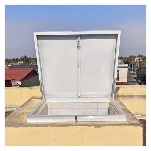 Dachluke mit Verzinktem Rahmen Anti Aging Flachdach Einstiegsluke Tür Kellerabdeckung Treppenhäuser, Garagen(80x80cm/2.62x2.62ft) von WBBML