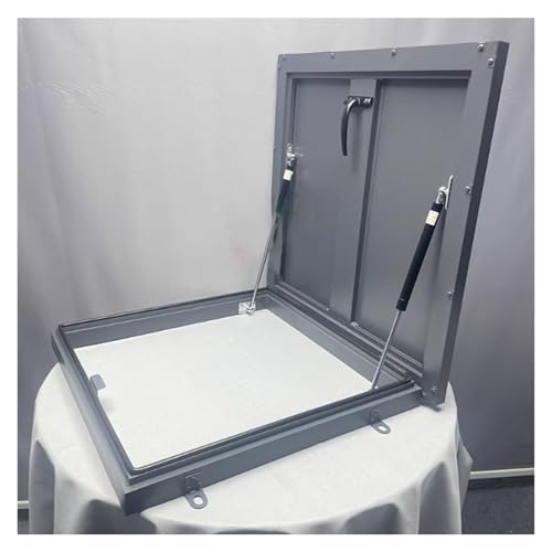 Dachluke mit Verzinktem Rahmen Notzugangsdeckel mit Stützgeländer Stahl Dachbodenlukendeckel Brunnen Loft(55x55cm/1.8x1.8ft) von WBBML