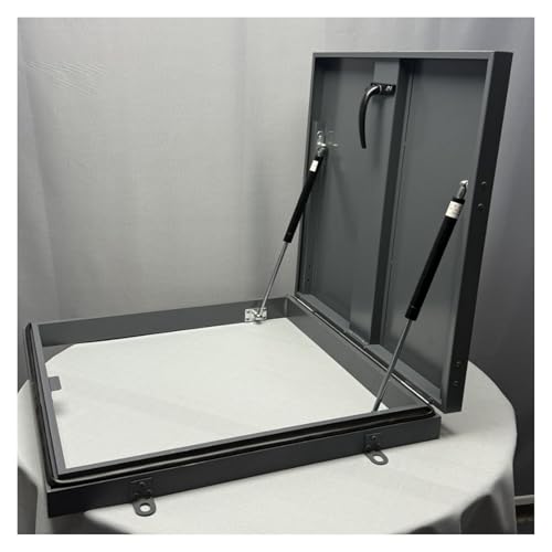 Deckzugangsluke Abdeckung Dachluke Diebstahlschutztür Abschließbarer Griff Brunnenkopf Deckel Wohnimmobilien(50x50cm/1.64x1.64ft) von WBBML