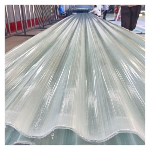 GewäChshausplatte Kunststoffdachziegel Transparent Glasfaser Lichtplatten Wartehalle am Bahnhof(0.9x1.2m/2.95x3.94ft) von WBBML
