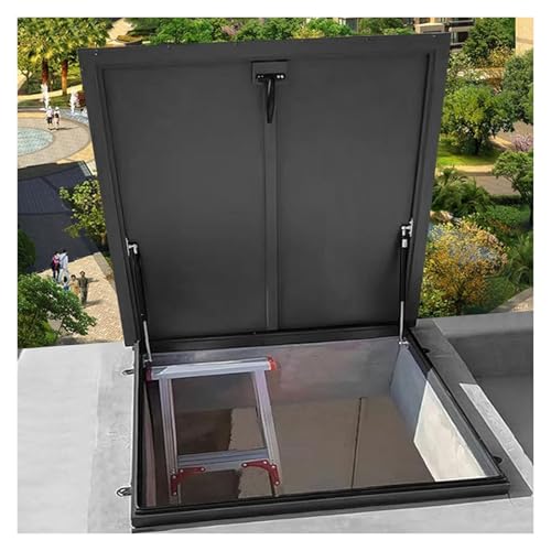 Kellerabdeckung Flachdach Einstiegsluke Tür Einbruchsicher Dachluke Diebstahlschutztür Parkplatz Eines Einkaufszentrums(85x85cm/2.79x2.79ft) von WBBML