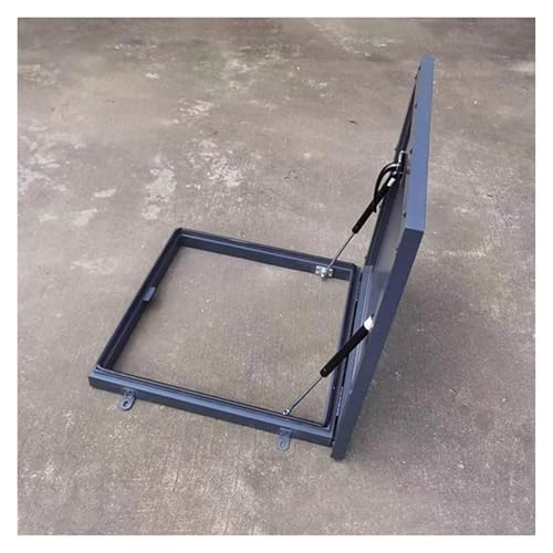 Kellerabdeckung in Aluminium Hochgradig Abgedichtet Ausstiegsdachfenster Dachluke aus Verzinktem Dächer Im Außenbereich(60x60cm/1.97x1.97ft) von WBBML