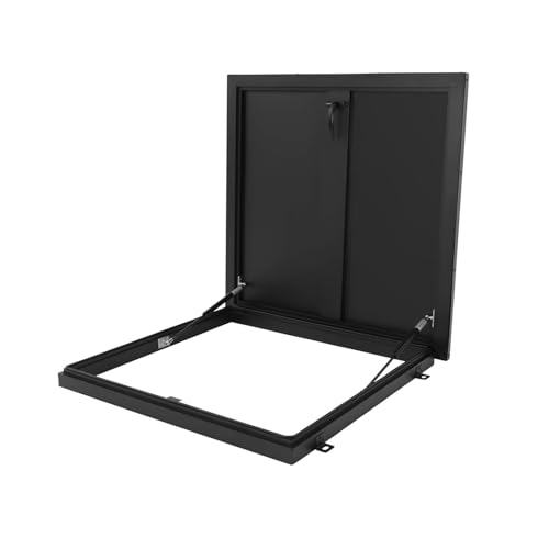 Kellerabdeckung in Aluminium Versiegelt Großes Dachausstiegsfenster Notzugangsdeckel Fabriklager(100x100cm/3.28x3.28ft) von WBBML