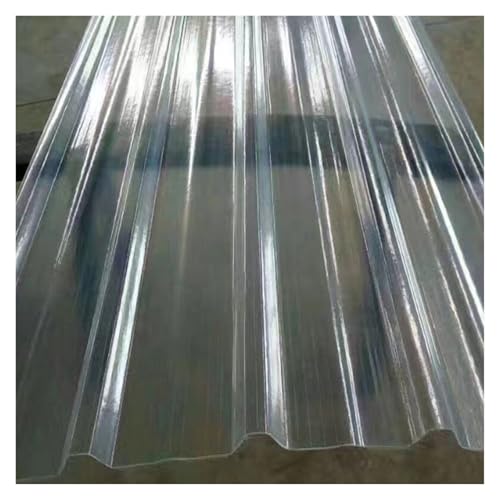 Kunststoff Dachplatte Wind und Druckbeständig Welldach Glasfaser Glas Balkonüberdachung(B,0.9x1.1m/2.95x3.61ft) von WBBML