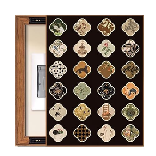 Lackierung Versteckter Schalttafeln Esszimmer Verteilerbox Dekoration Box Push Right Dekorativ Malerei Elektrischer Hotelkorridor(D,50x60cm) von WBBML