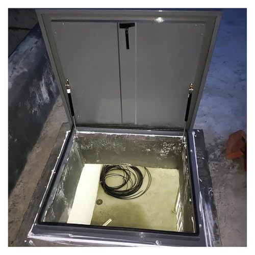 Schacht Keller Aufstiegs Abdeckung Tiefgrau Stahl Ausstieg Dachluke Sicherheitstür aus Aluminiumlegierung Garagenboden(70x70cm/2.3x2.3ft) von WBBML