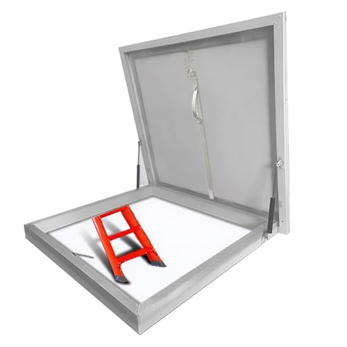 Stahl Dachbodenlukendeckel Einfache Installation Kellerabdeckung Edelstahl Sicherheitstür Dach Schächte, Notfallkapseln(45x45cm/1.48x1.48ft) von WBBML