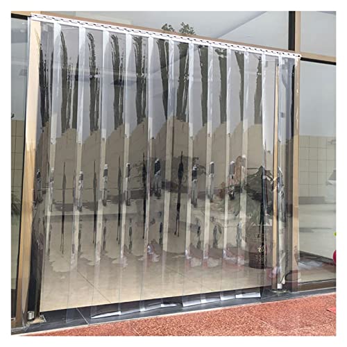 WBBML Outdoor Vorhänge Transparente PVC-Vorhangtür Wasserdicht Wärmeisolierung, für Lager, Garage, Restaurant, Anpassbar (Color : 1.9mm, Size : 1.05x2.4m/3.44x7.87ft) von WBBML