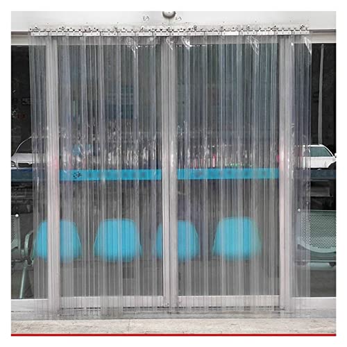 WBBML Transparente PVC-Lamellen Lamellenvorhang Wasserdicht Wärmeisolierung, für Lager, Garage, Restaurant, Anpassbar (Color : 1.3mm, Size : 1.2x2.2m/3.94x7.22ft) von WBBML