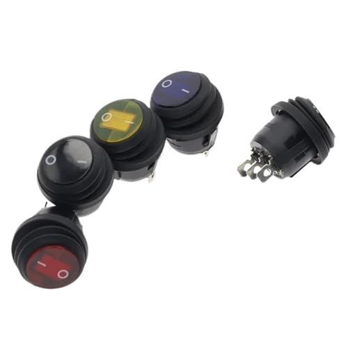 10 stücke KCD105 Mit 12V 220V Licht Rocker Schalter 20MM 3Pin 10 Stücke(2D3P-Yellow,220V) von WBCDXCBB