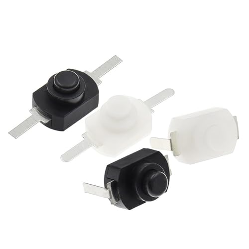12 * 8 MM DC 30 V 1A Ein Aus-druckschalter for Taschenlampe 1208YD Selbsthemmend 10 Stücke(Black) von WBCDXCBB