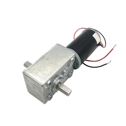 12V Doppelwelle 24V DC Schneckenmotor Hohes Drehmoment Reducter Reversed Getriebe Motor Motor A58SW31ZYS 1Pcs(40RPM_12V) von WBCDXCBB