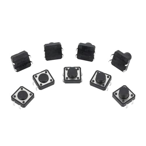 12x12 12 * 12 * 4,3mm 5mm 4,5 6 7 8 9 9,2 10 11 11,5 4Pin Taktile Tact Push Button Switch Selbst-reset DIP Schalter 20Pcs(12x12x6.0) von WBCDXCBB