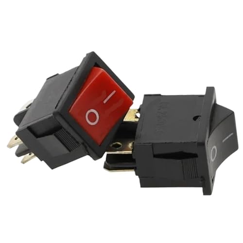 15 * 21mm 2 3 4 6Pin 6A 250V KCD1 KCD1-101 Snap-in Schwarz Wippschalter 10Pcs(3D6P-Red) von WBCDXCBB