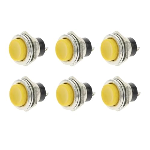 16mm 3A 250VAC 6A 125VAC Power On Drucktastenschalter DS-212 6St(Yellow) von WBCDXCBB