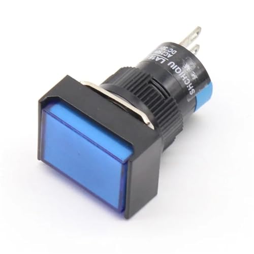 16mm Rechteck Momentary Push Button Switch 3pins 1Pcs(Blue) von WBCDXCBB