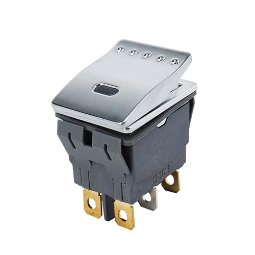 28x22mm Quadratischer Kippschalter 15A Hochstrom mit Fixierung 1 Stücke(Red LED,4PIN - 2NC_12-24V) von WBCDXCBB