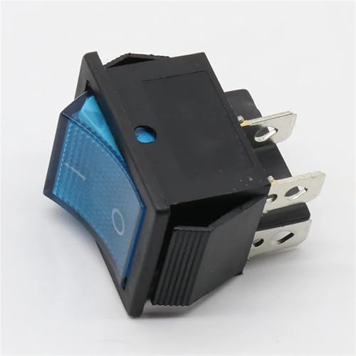 4-poliger Lichtschalter for Ein- und Ausschalten von Booten, 250 V, 16 A, AC/DC, 125 V/20 A, 2 Stück(Blue) von WBCDXCBB