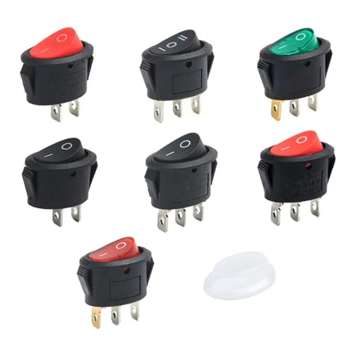 Elliptischer Schiffstypschalter mit 3-poligem/2-poligem KCD1-115-Wippschalter for den zweiten und dritten Gang mit Licht, 10 Stück(B 3 F 3 G) von WBCDXCBB