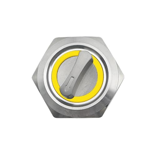 Gelbe LED Momentary 19mm 2 3 Position Metall Selector Drehschalter Rast Push Button Switch 1Pcs(3 Position,12-24V) von WBCDXCBB