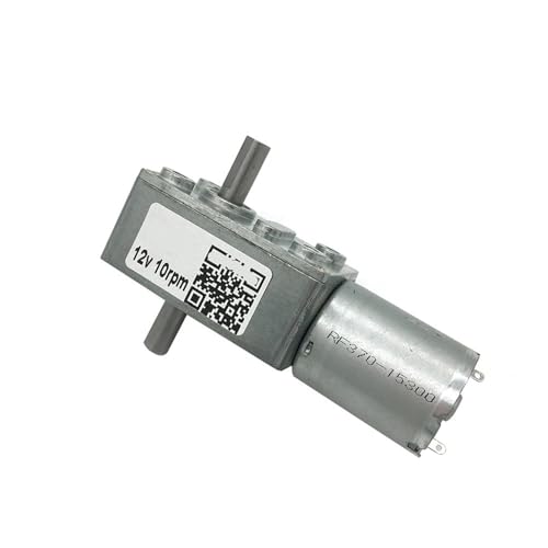 JGY370 12V Gleichstrommotor Schneckengetriebemotor 24 Volt Hohes Drehmoment Reduzierstück Doppelwelle Elektromotor 6V 1St(23RPM_24V) von WBCDXCBB
