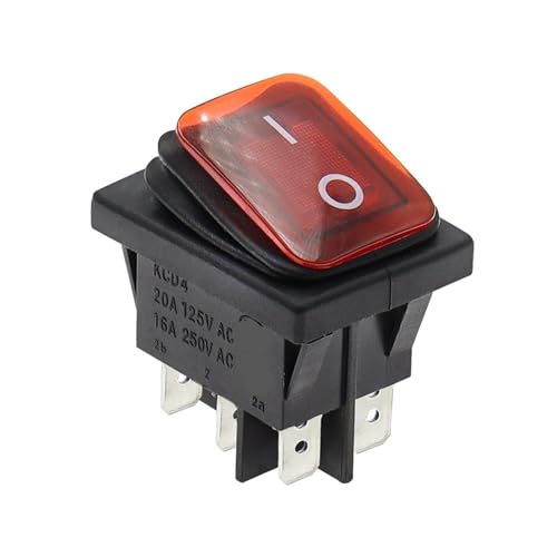 KCD2 2 EIN-AUS EIN-AUS-0N 4/6 Pin Heavy Duty Sealed Auto Boot Marine Wippschalter mit LED 15A 16A 20A 250V 1St(Green) von WBCDXCBB