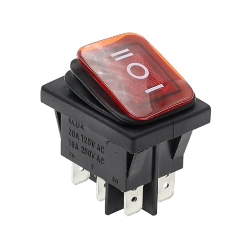 KCD2 2 EIN-AUS EIN-AUS-0N 4/6 Pin Heavy Duty Sealed Auto Boot Marine Wippschalter mit LED 15A 16A 20A 250V 1St(Orange) von WBCDXCBB