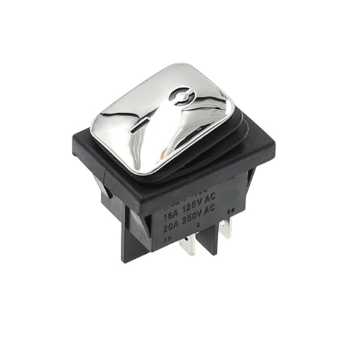 KCD4 Edelstahl Gesicht 4Pin Boot Schalter Silber Kontaktieren Große Strom Flip Platte Power Boot Schalter 1Pcs(Blue light) von WBCDXCBB