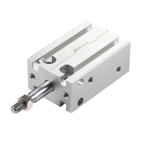 MD6/10/16/20/25/32 Hub 5/10/15mm Pneumatische Luft Zylinder Freies Montieren Zylinder 1Pcs(Stroke 15mm,MD20 (Bore 20mm)) von WBCDXCBB