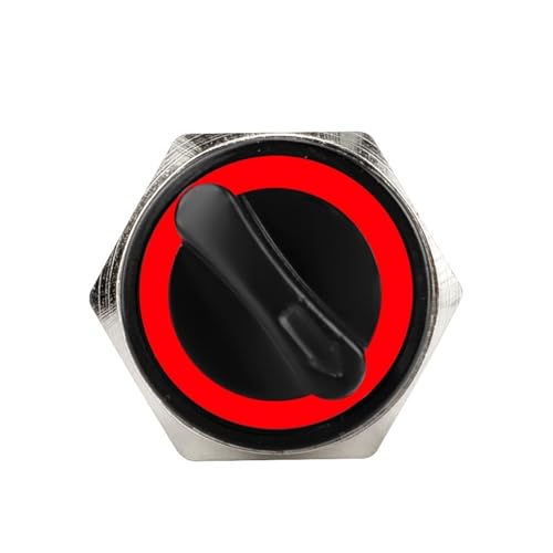 Momentary Reset 19 mm Schwarz Selbstrückstellung Momentary Selbsthemmende Fixierung DPDT Beleuchteter Metall-Wahlschalter 2/3 Position LED 1 Stück(Red LED,2 POSITION_220V) von WBCDXCBB