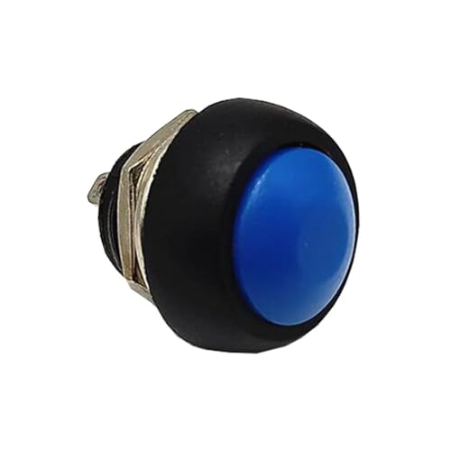 PBS-33B 12mm Momentary Selbst-reset Push Button Switch SPDT Rot/Grün/Weiß/Schwarz/Blau/Gelb 10Pcs(Blue) von WBCDXCBB