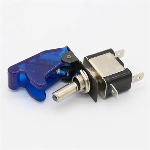 Rot 12V 20A Racing Auto Lkw Boot Abdeckung LED Push Button Rocker Kippschalter Control 1Pcs(Blue) von WBCDXCBB
