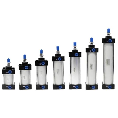 SC Standard-Luftzylinder SC32/40 mm Bohrung, kleiner pneumatischer Zylinderkolben, 25/50/75/100/150/200/250 mm Hub, 1 Stück(125mm Stroke,Bore 32mm) von WBCDXCBB