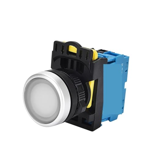 WEIßE LED LA36M 22mm 10A LED Momentary Gesperrt Power Push Button Ein Aus Mit/ohne Fixierung 1Pcs(1NC,LATCHING_36-48V) von WBCDXCBB