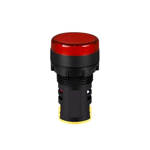 Warnleuchte 22 mm AC/DC-Typ Testtyp 110 V 48 V und 24 V Signalleuchte Panelmontage Mehrfarbig EKLD 1 Stück(DKS-R-110) von WBCDXCBB