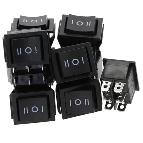 Wippschalter Power Switchs mit Licht KCD4 16A 250VAC 10Pcs(Black) von WBCDXCBB