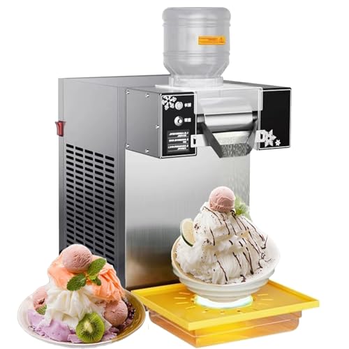 Kommerzielle Schneeflocken-Eismaschine Schneeeisbereiter,60/120/180kg/24h Schneeflocken Eismaschine,Edelstahl Eisrasierer,elektrischer Schneekegel-Maker(180KG) von WBDBINGL